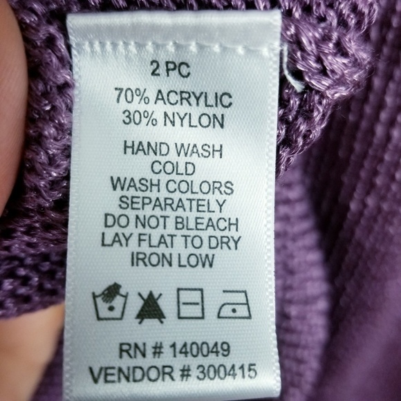 Chadwicks Mock Neck Knit Purple Tank Top PXL - Picture 6 of 6